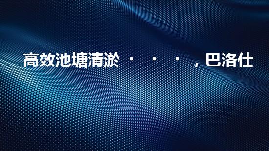 高效池塘清淤，巴洛仕設(shè)備助您一臂之力